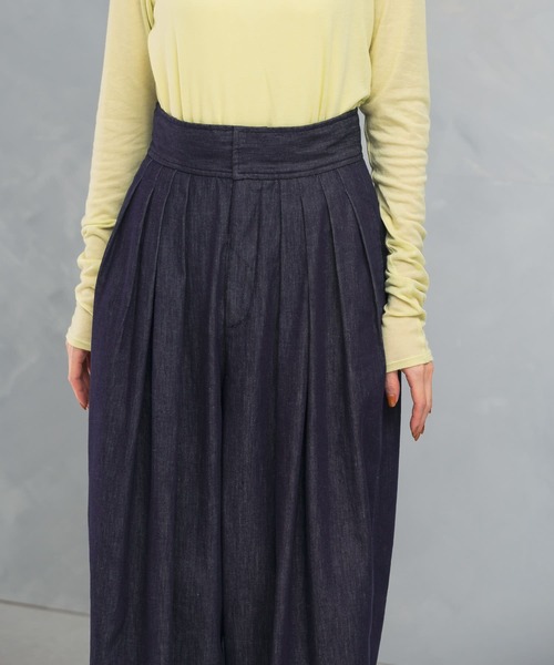 URBAN RESEARCH ROSSO WOMEN（アーバンリサーチ　ロッソ）の「ランダムタックデニムパンツ（デニムパンツ・レディース・インディゴブルー/ブラック・38/36）」の12枚目の写真