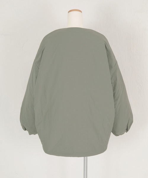 セール】ノーカラー中綿ジャケット（ノーカラージャケット）｜titivate