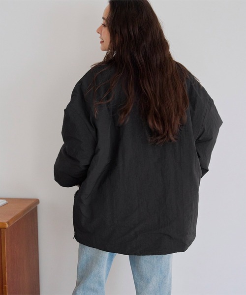 セール】ノーカラー中綿ジャケット（ノーカラージャケット）｜titivate