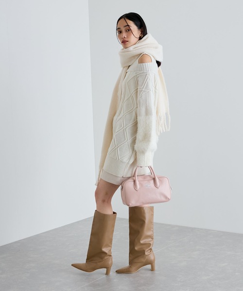 VIS（ビス）の「【洗える】オフショルケーブル編みミニワンピース（ワンピース・レディース・レッド/ホワイト系その他/ブラウン系その他2・FREE）」の18枚目の写真