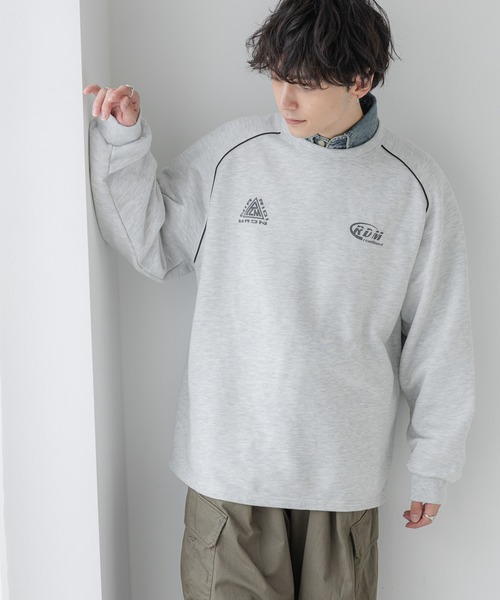 Ridingmania（ライディングマニア）の「【Ridingmania/ライディングマニア】ヴィンテージライク/裏毛ゲームスウェット（スウェット・メンズ・ブラック/ホワイト・LARGE/MEDIUM）」の4枚目の写真