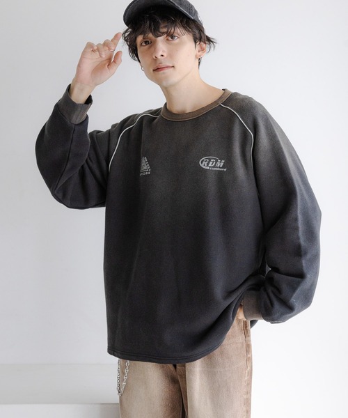 Ridingmania（ライディングマニア）の「【Ridingmania/ライディングマニア】ヴィンテージライク/裏毛ゲームスウェット（スウェット・メンズ・ブラック/ホワイト・LARGE/MEDIUM）」の11枚目の写真