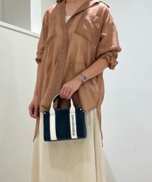 ロゴテープコーデュロイショルダーバッグ（ミニ）