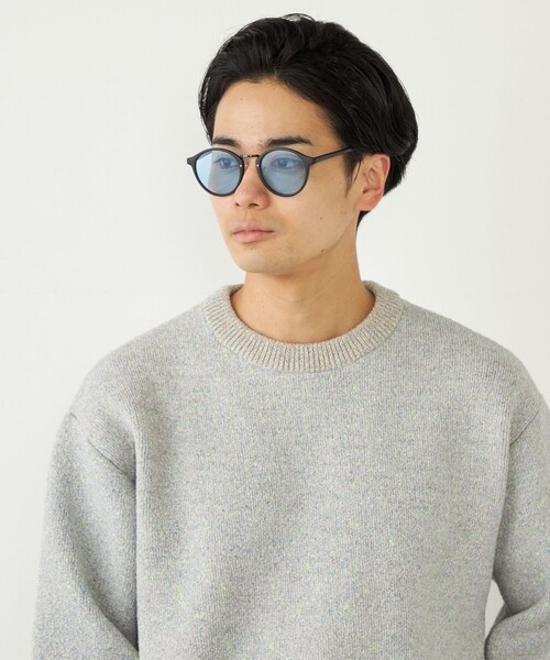 SHIPS Colors（シップス カラーズ）の「SHIPS Colors:ボストン サングラス◇（サングラス・メンズ・ライトブルー/ブラウン・ONE SIZE）」の2枚目の写真