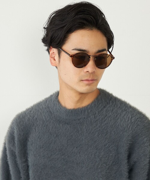 SHIPS Colors（シップス カラーズ）の「SHIPS Colors:ボストン サングラス◇（サングラス・メンズ・ライトブルー/ブラウン・ONE SIZE）」の4枚目の写真