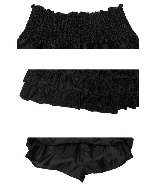 anyonemore（エニワンモア）の「フェイクレザーフリルティアードミニスカート（スカート・レディース・アイボリー/ブラック・FREE）」の17枚目の写真