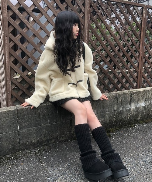 anyonemore（エニワンモア）の「フェイクレザーフリルティアードミニスカート（スカート・レディース・アイボリー/ブラック・FREE）」の20枚目の写真