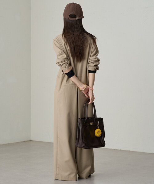 LOUNGEDRESS（ラウンジドレス）の「ダブルジャケットオールインワン（サロペット/オーバーオール・レディース・ネイビー/ベージュ・FREE）」の5枚目の写真