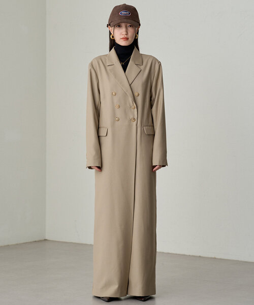 LOUNGEDRESS（ラウンジドレス）の「ダブルジャケットオールインワン（サロペット/オーバーオール・レディース・ネイビー/ベージュ・FREE）」の7枚目の写真