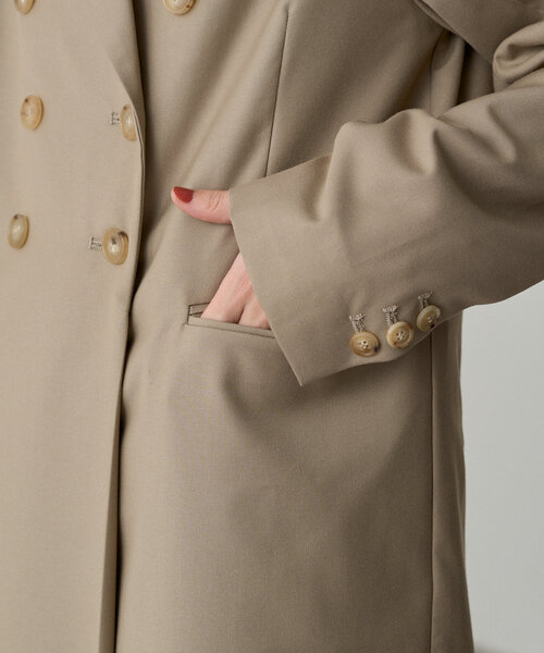 LOUNGEDRESS（ラウンジドレス）の「ダブルジャケットオールインワン（サロペット/オーバーオール・レディース・ネイビー/ベージュ・FREE）」の13枚目の写真