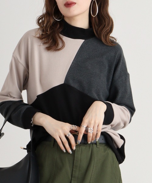 BRODIAEA(ブローディア)の「BRODIAEA マルチカラー微起毛プルオーバー(Tシャツ/カットソー・レディース・ブラック/ネイビー/カーキ・40)」の12枚目の写真