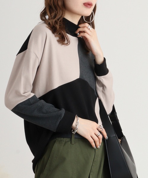 BRODIAEA(ブローディア)の「BRODIAEA マルチカラー微起毛プルオーバー(Tシャツ/カットソー・レディース・ブラック/ネイビー/カーキ・40)」の13枚目の写真
