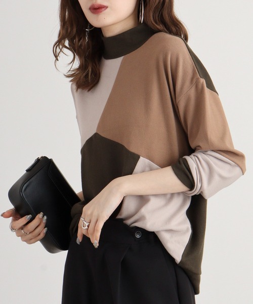 BRODIAEA(ブローディア)の「BRODIAEA マルチカラー微起毛プルオーバー(Tシャツ/カットソー・レディース・ブラック/ネイビー/カーキ・40)」の7枚目の写真