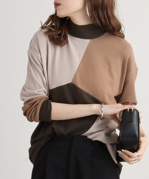 BRODIAEA(ブローディア)の「BRODIAEA マルチカラー微起毛プルオーバー(Tシャツ/カットソー・レディース・ブラック/ネイビー/カーキ・40)」の8枚目の写真