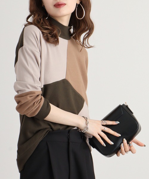 BRODIAEA(ブローディア)の「BRODIAEA マルチカラー微起毛プルオーバー(Tシャツ/カットソー・レディース・ブラック/ネイビー/カーキ・40)」の9枚目の写真