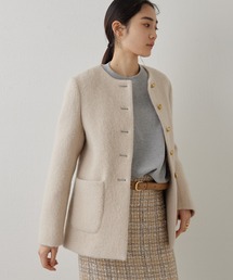 ウィムガゼット メリンプダブルビーバーノーカラーコート F ロングコート ウィムガゼット メリンプダブルビーバーノーカラーコート F