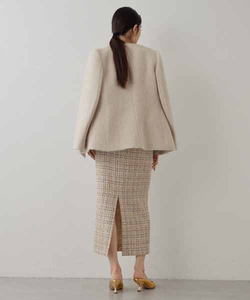 未使用級✨ウィムガゼット ムートンケープコート 2023AW ボア