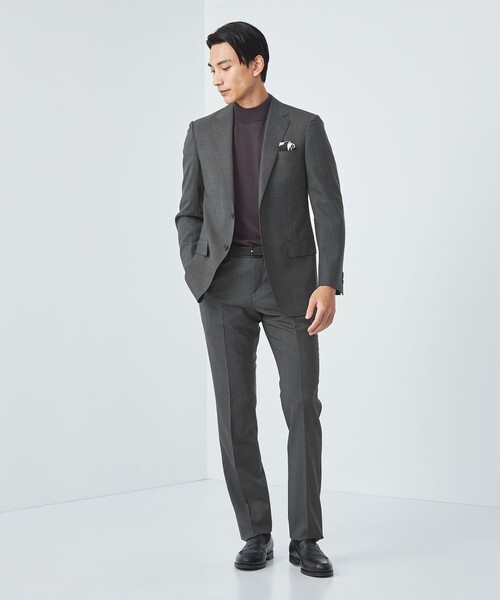 green label relaxing(グリーンレーベルリラクシング)の「クリア コットン テンジク モックネックT 半袖 ニット(ニット/セーター・メンズ・ライトグレー/ライトブルー/ダークグレー・XL/L/M/S)」の9枚目の写真