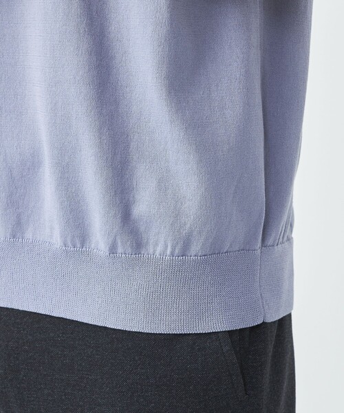 green label relaxing(グリーンレーベルリラクシング)の「クリア コットン テンジク モックネックT 半袖 ニット(ニット/セーター・メンズ・ライトグレー/ライトブルー/ダークグレー・XL/L/M/S)」の15枚目の写真