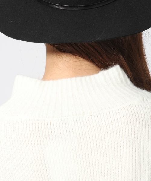 GLOBAL WORK（グローバルワーク）の「7ゲージブークレAラインタートル/567907（ニット/セーター・レディース・ネイビー/ホワイト/ワインレッド/ライトグレー・MEDIUM/SMALL/LARGE）」の14枚目の写真