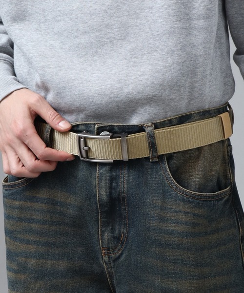 CONVERSE（コンバース）の「【CONVERSE/コンバース】テープ アジャスター式ベルト（ベルト・メンズ・カーキ/ベージュ/チョコ/ブラック/グレー・FREE）」の12枚目の写真