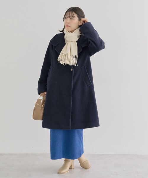 Green　Parks（グリーンパークス）の「カシミヤライクカラーストール（ストール/ショール・レディース・ライトグレー/ホワイト系その他2/オレンジ・FREE）」の5枚目の写真