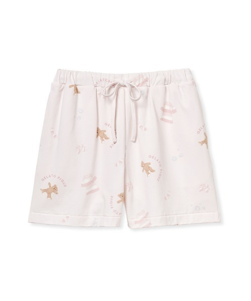 すぐ届く gelato pique ペアできる ルームウェア ショートパンツ ストライプショートパンツ(ショートパンツ)｜ルームウェア