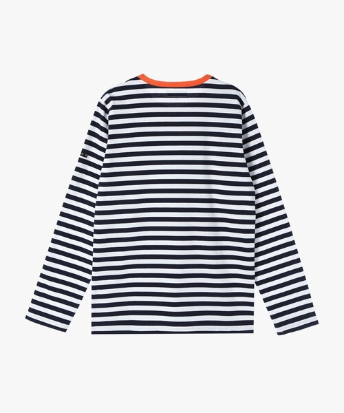 agnes b.(アニエスベー)の「メンズ 細ボーダー コットン 長袖 Tシャツ "Coulos"(Tシャツ/カットソー・メンズ・ブラウン系その他・1/2/3)」の7枚目の写真