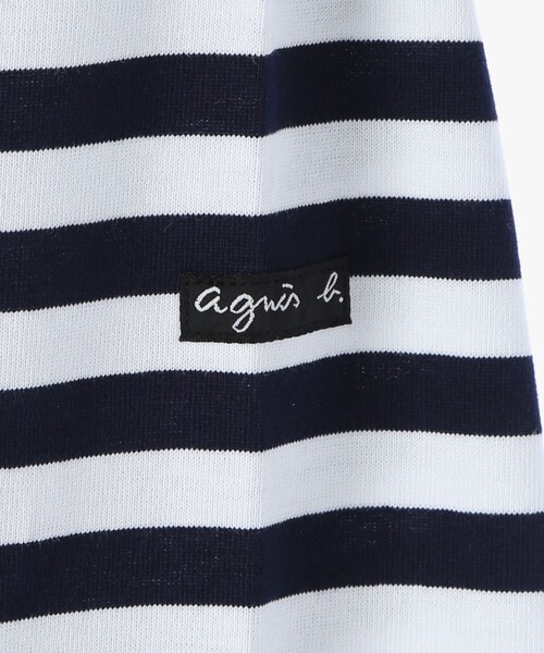 agnes b.(アニエスベー)の「メンズ 細ボーダー コットン 長袖 Tシャツ "Coulos"(Tシャツ/カットソー・メンズ・ブラウン系その他・1/2/3)」の9枚目の写真