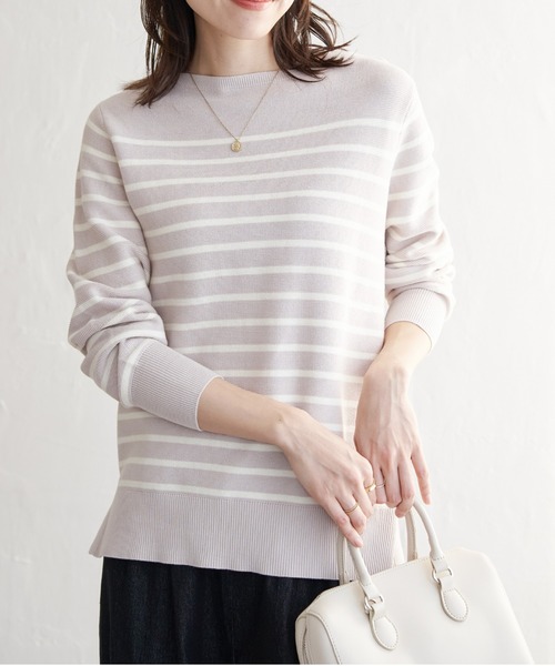 ikka(イッカ)の「【洗濯機で洗える】GOKU楽ニットプルオーバー(ニット/セーター・レディース・オフホワイト/ブラック/ブルー/ベージュ・S/M/L)」の3枚目の写真