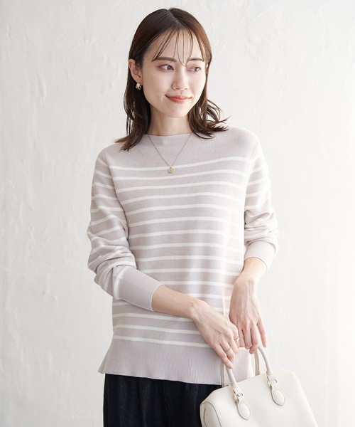 ikka(イッカ)の「【洗濯機で洗える】GOKU楽ニットプルオーバー(ニット/セーター・レディース・オフホワイト/ブラック/ブルー/ベージュ・S/M/L)」の7枚目の写真