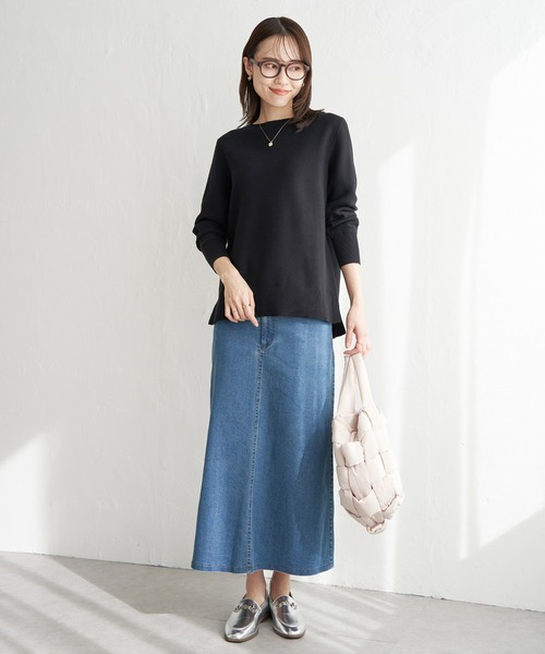 ikka(イッカ)の「【洗濯機で洗える】GOKU楽ニットプルオーバー(ニット/セーター・レディース・オフホワイト/ブラック/ブルー/ベージュ・S/M/L)」の17枚目の写真