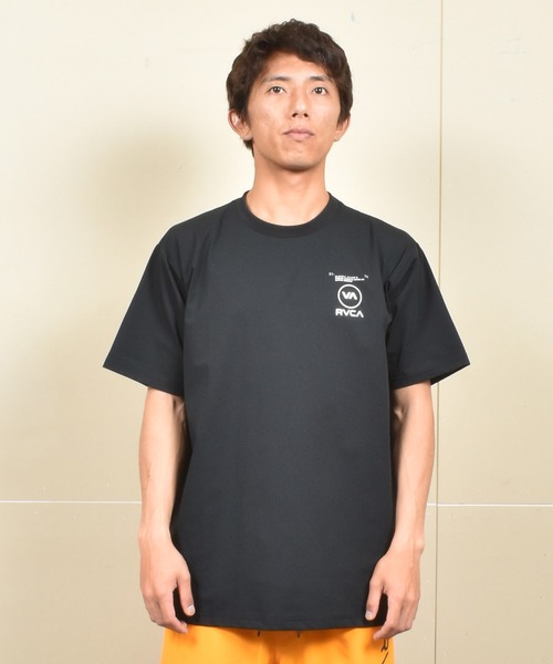 RVCA ルーカ ラッシュガード 半袖Tシャツ M,XLサイズ ブラック RVCA ルーカ Tシャツ ラッシュガード メンズ レディース 半袖
