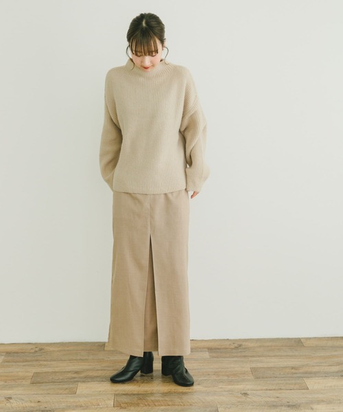 ITEMS URBANRESEARCH（アイテムズ アーバンリサーチ）の「フワフワボトルネックニット（ニット/セーター・レディース・パープル/ライトベージュ/チャコールグレー・FREE）」の19枚目の写真