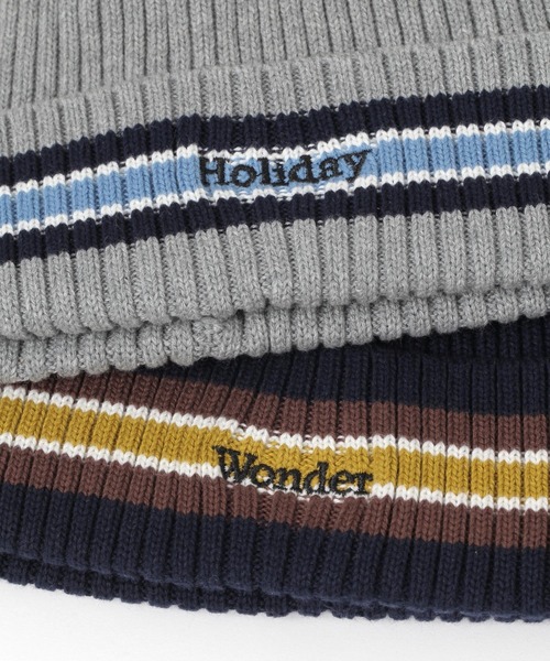 LAKOLE（ラコレ）の「ラインロゴニットワッチ / 283608（ニットキャップ/ビーニー・メンズ・ネイビー/ブラック/グレー・9）」の11枚目の写真