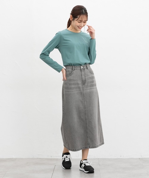 Honeys(ハニーズ)の「オーガニックレースT(Tシャツ/カットソー・レディース・レッド系その他/グリーン/オートミール/ホワイト×ネイビー/ミント・L/LL/M)」の11枚目の写真