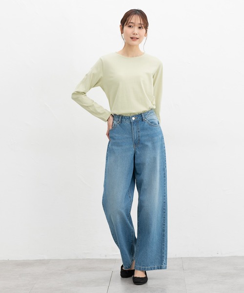 Honeys(ハニーズ)の「オーガニックレースT(Tシャツ/カットソー・レディース・レッド系その他/グリーン/オートミール/ホワイト×ネイビー/ミント・L/LL/M)」の13枚目の写真