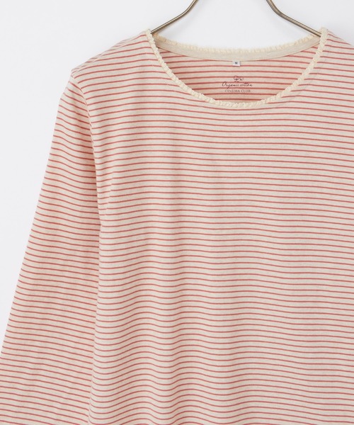 Honeys(ハニーズ)の「オーガニックレースT(Tシャツ/カットソー・レディース・レッド系その他/グリーン/オートミール/ホワイト×ネイビー/ミント・L/LL/M)」の20枚目の写真