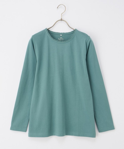 Honeys(ハニーズ)の「オーガニックレースT(Tシャツ/カットソー・レディース・レッド系その他/グリーン/オートミール/ホワイト×ネイビー/ミント・L/LL/M)」の21枚目の写真