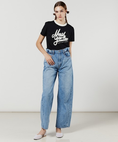 ダブルスタンダードクロージング☆ウエストフリルデニムパンツ DOUBLE STANDARD CLOTHING（ダブルスタンダードクロージング）の