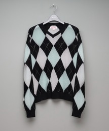 【MASU/エムエーエスユー】REVERSED ARGYLE SWEATER