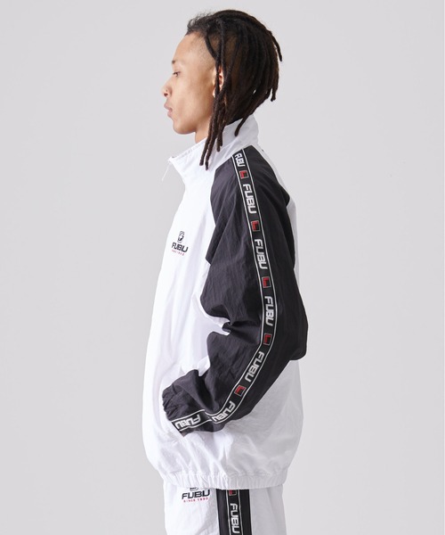 FUBU( フブ)の「FUBU フブ ブランド ロゴ 刺繍 サイド ロゴテープ シャカシャカ スタンドジャケット ナイロンジャケット(ナイロンジャケット・メンズ・ホワイト/ブラック・XXL/XL/L/M)」の14枚目の写真