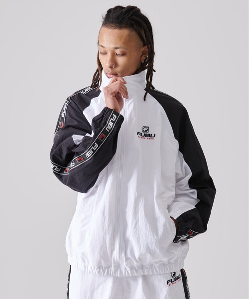 FUBU( フブ)の「FUBU フブ ブランド ロゴ 刺繍 サイド ロゴテープ シャカシャカ スタンドジャケット ナイロンジャケット(ナイロンジャケット・メンズ・ホワイト/ブラック・XXL/XL/L/M)」の13枚目の写真
