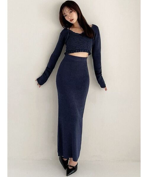 RESEXXY（リゼクシー）の「タイトロングスカート【セットアップ着用可能】（スカート・レディース・ネイビー/イエロー/ライトグレー・FREE）」の14枚目の写真