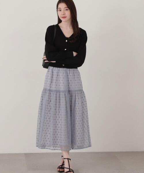 PROPORTION BODY DRESSING（プロポーションボディドレッシング）の「シアードットジャガードスカート / 1215120207（スカート・レディース・ブルー/ブラック・SMALL/MEDIUM）」の20枚目の写真