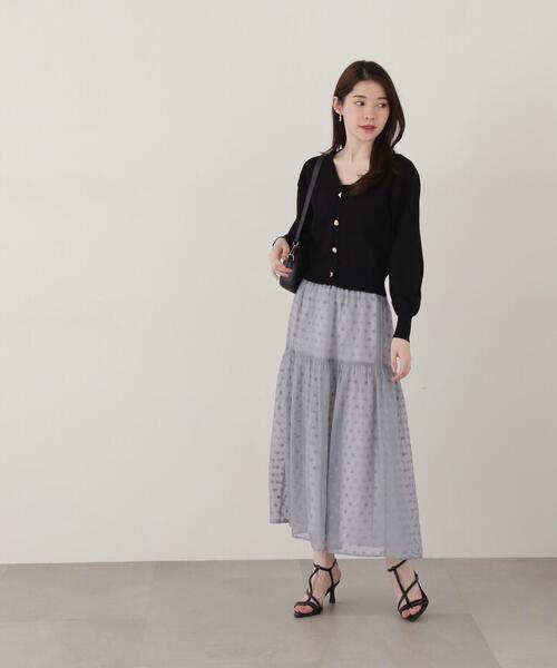 PROPORTION BODY DRESSING（プロポーションボディドレッシング）の「シアードットジャガードスカート / 1215120207（スカート・レディース・ブルー/ブラック・SMALL/MEDIUM）」の21枚目の写真