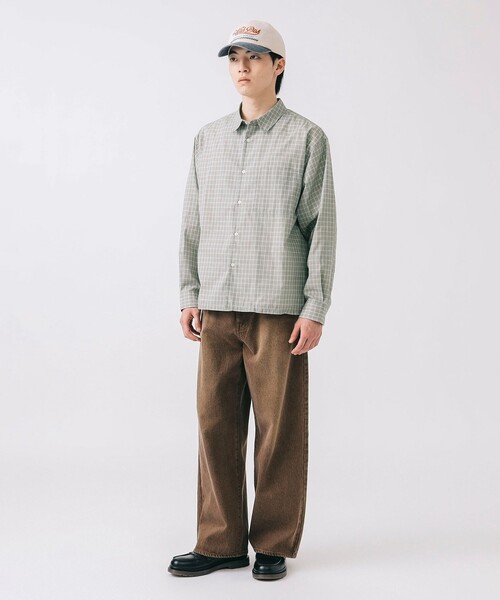 BEAMS HEART（ビームスハート）の「ミニチェック柄 ボックス シャツ（シャツ/ブラウス・メンズ・ブルー/ベージュ・SMALL/LARGE/MEDIUM）」の3枚目の写真
