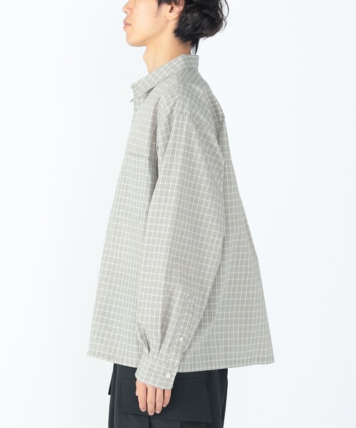 BEAMS HEART（ビームスハート）の「ミニチェック柄 ボックス シャツ（シャツ/ブラウス・メンズ・ブルー/ベージュ・SMALL/LARGE/MEDIUM）」の20枚目の写真