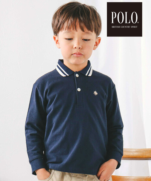 SLAP SLIP(スラップスリップ)の「【POLO BCS(ポロ・ビーシーエス)×SLAP SLIPコラボ】【お揃い】無地ボーダーライン襟ポロシャツ(80~130cm)(ポロシャツ・キッズ・ネイビー/ブラック系その他・110cm/90cm/100cm/120cm/80cm/130cm)」の11枚目の写真