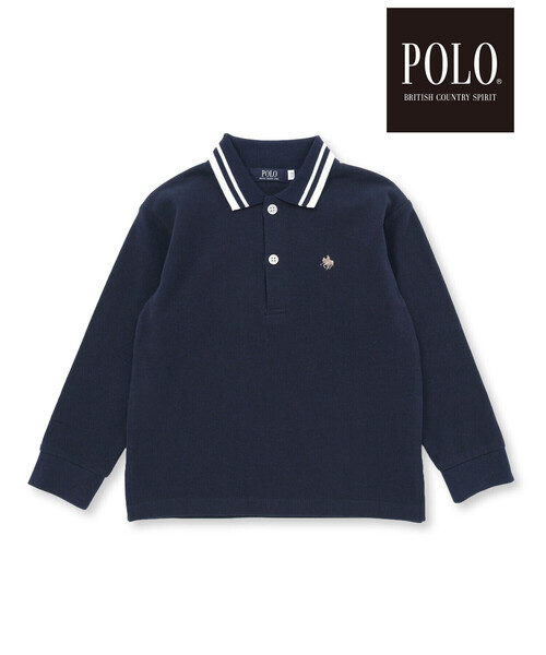 SLAP SLIP(スラップスリップ)の「【POLO BCS(ポロ・ビーシーエス)×SLAP SLIPコラボ】【お揃い】無地ボーダーライン襟ポロシャツ(80~130cm)(ポロシャツ・キッズ・ネイビー/ブラック系その他・110cm/90cm/100cm/120cm/80cm/130cm)」の9枚目の写真